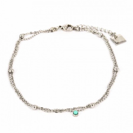 CHEVILLERE Manne ACIER Turquoise