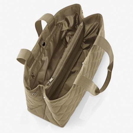 Classic shopper L rhombus olive