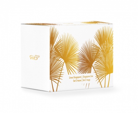 Coffret 2 mugs Blancs SINGAPORE