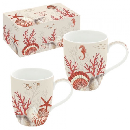 COFFRET 2 MUGS CORAL REEF