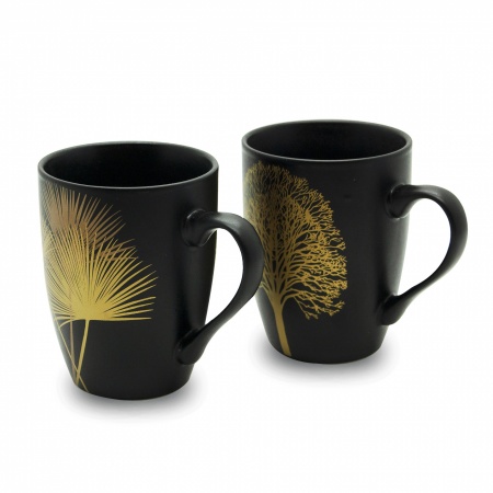 Coffret 2 mugs Noirs SINGAPORE