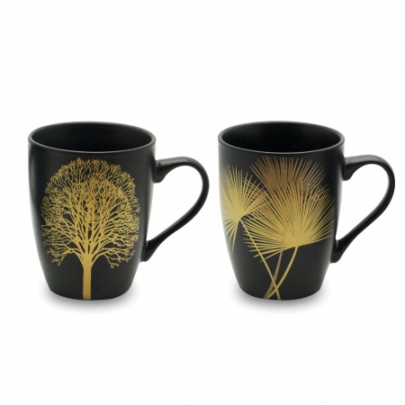 Coffret 2 mugs Noirs SINGAPORE