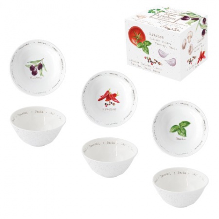 Coffret 3 coupelles \ Home & kitchen\  en porcelaine