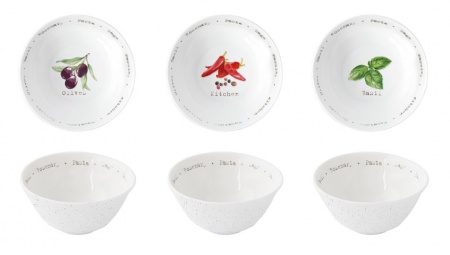 Coffret 3 coupelles \ Home & kitchen\  en porcelaine