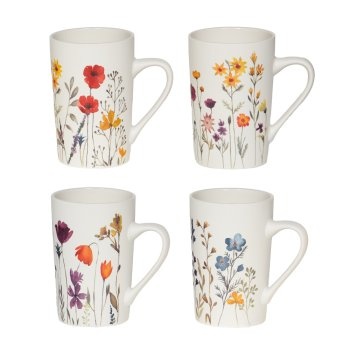COFFRET 4 MUGS 38CL IRIS