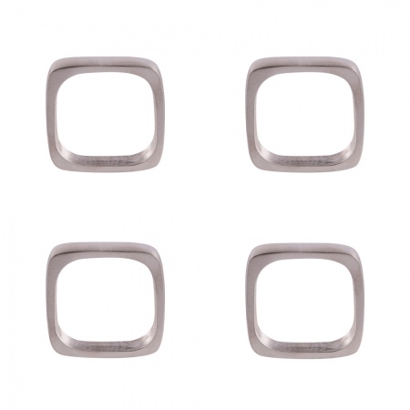 COFFRET 4 ROND SERVIET ARGENTE - ELITE