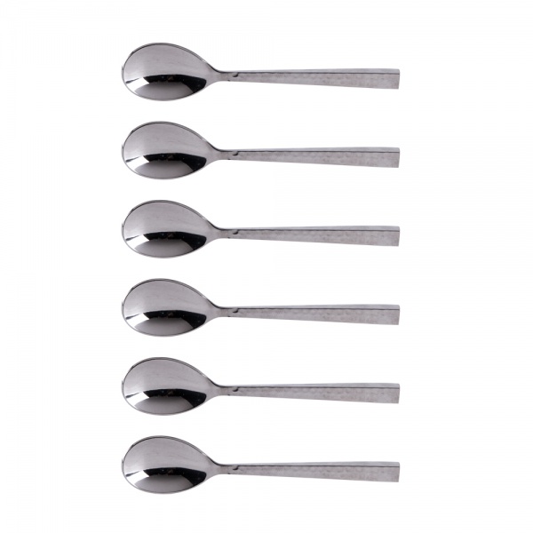 COFFRET 6 CUILLERES A MOKA MARTELE 11cm