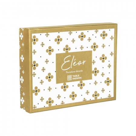 COFFRET 6 TASSES A CAFE + CUILLERE 10cl - ELEOR