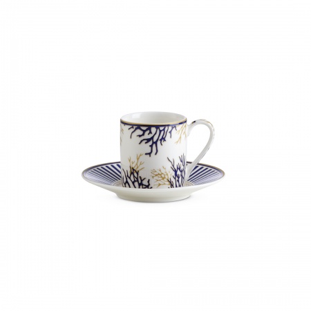 Coffret de 2 tasses a expresso  avec soucoupes - CORAL