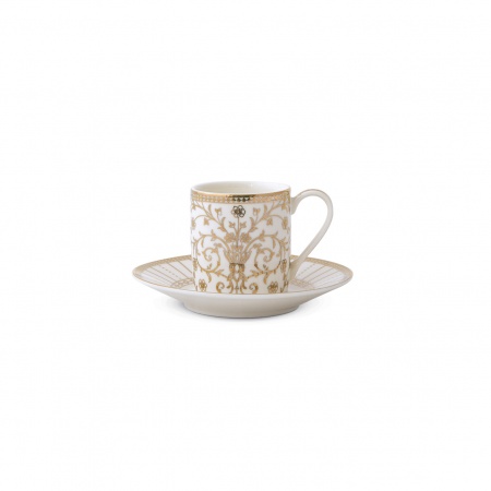 Coffret de 2 tasses a expresso  avec soucoupes - GOLDEN