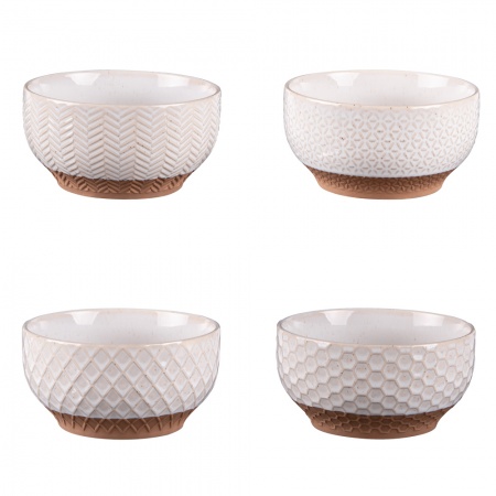 Coffret de 4 coupelles JASPE beige