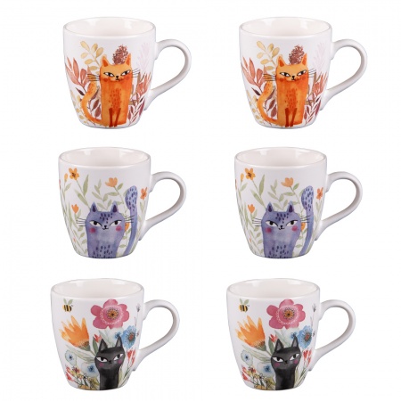 Coffret de 6 tassses CHATS savannah