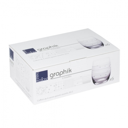 COFFRET DE 6 VERRE GOBELET - GRAPHIK