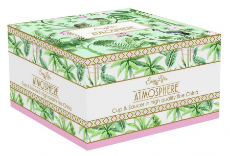 Coffret déjeuner \ Wild tropical\  en porcelaine