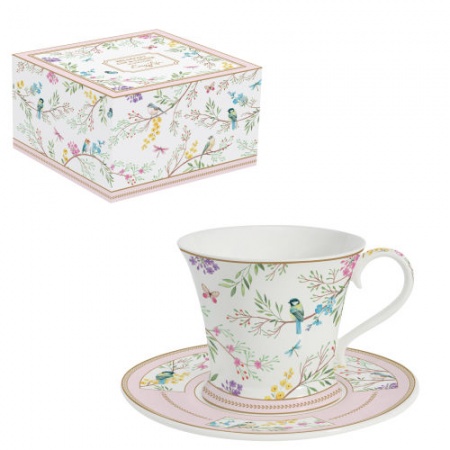 COFFRET DEJEUNER 35 CL EN PORCELAINE BIRDS MELODY