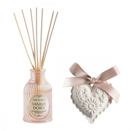 Coffret Diffuseur de parfum d\'ambiance Les Intemporelles en Fête - Vanille Dorée