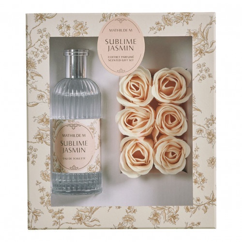 Coffret parfum� eau de toilette 100 ml et roses de savon - Sublime Jasmin