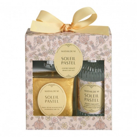 Coffret parfumé Huile Sèche 100 ml et Brune 75 ml - Soleil Pastel