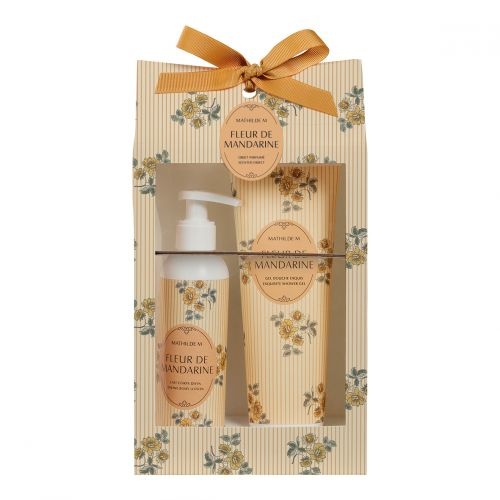 Coffret parfum� lait corps 250 ml et gel douche 250 ml - Fleur de Mandarine