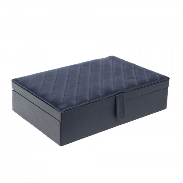 COFFRET POUR MONTRES (6 montres)  MAT BLEU