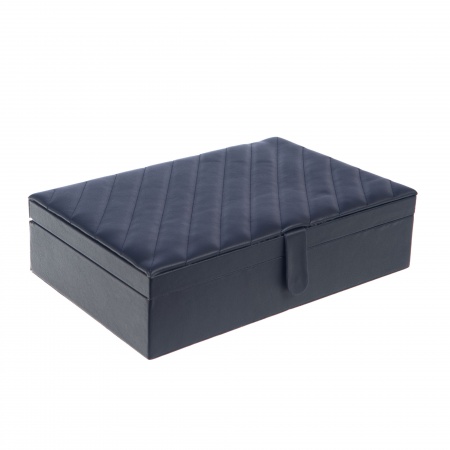 COFFRET POUR MONTRES (6 montres)  MAT BLEU
