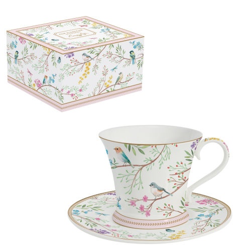 Coffret Tasse � The 20cl en Porcelaine - BIRDS MELODY