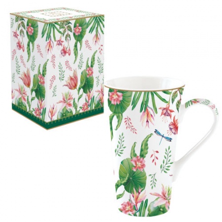 Coffret Un Mug Géant en en Porcelaine Fine 60 cl - BOTANIC CHIC