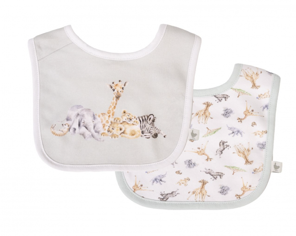 Coffrte 2 bavoirs  \ Petite savane\ 