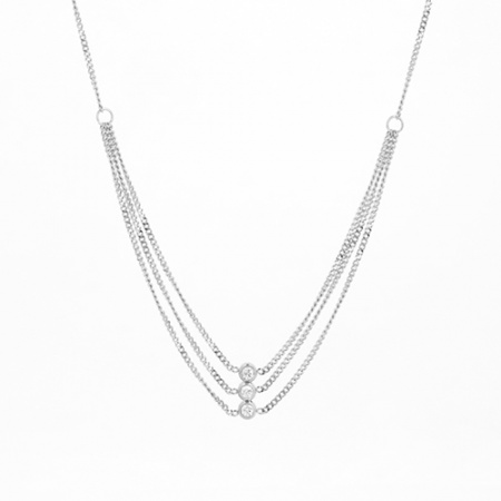 COLLIER - ACIER blanc - 36+2+5cm