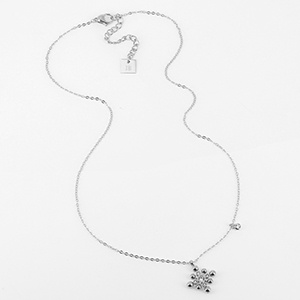 COLLIER - ACIER blanc - zirconium