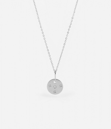 COLLIER  ACIER blanc    39+5cm