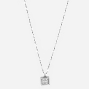 COLLIER  COURT    zirconium 38+5cm