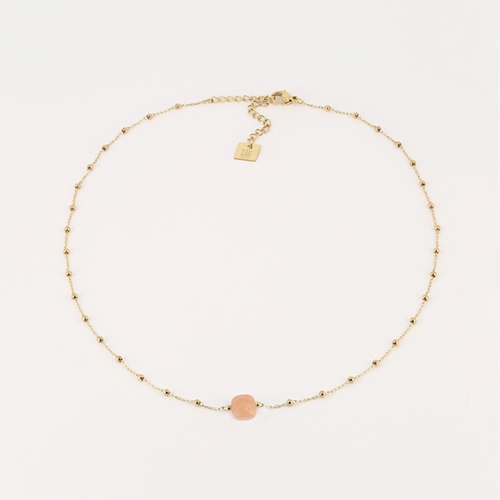 COLLIER- DORE - pierre de soleil