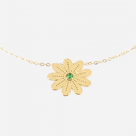 COLLIER  DORE vert     zircon