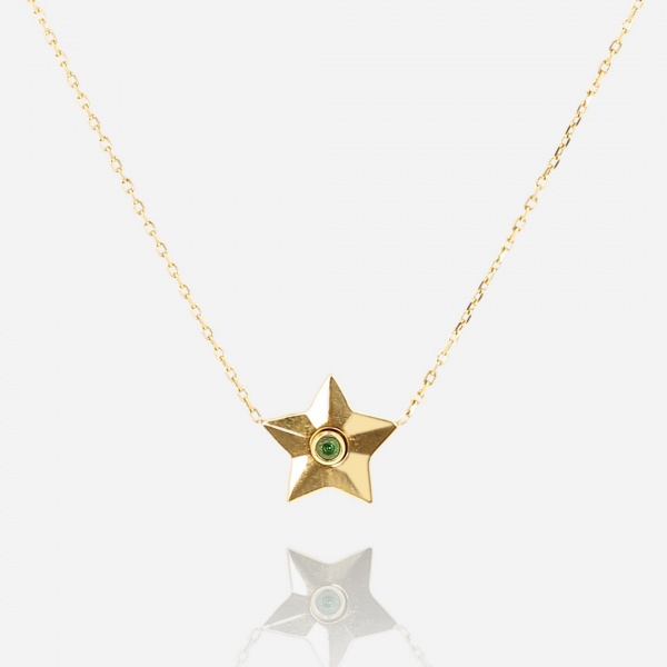 COLLIER  DORE vert     zircon