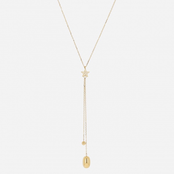 COLLIER-Adelina-ACIER DORE-zirconium sertis