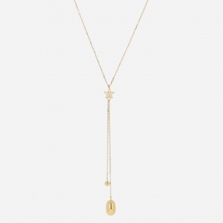 COLLIER-Adelina-ACIER DORE-zirconium sertis