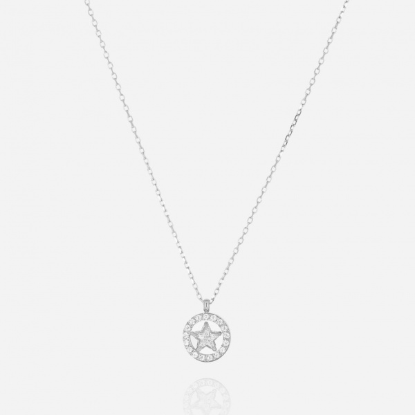 COLLIER-Alveria-ACIER-38+5cm-zirconium sertis