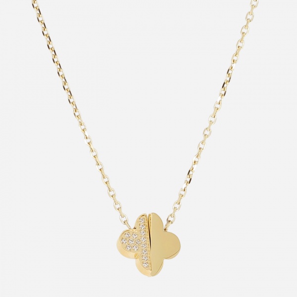 COLLIER-Azzo-ACIER DORE-38+5cm D:16mm