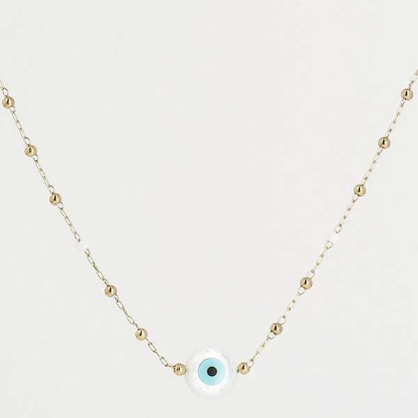 COLLIER Bodrum ACIER DORE 38+5cm