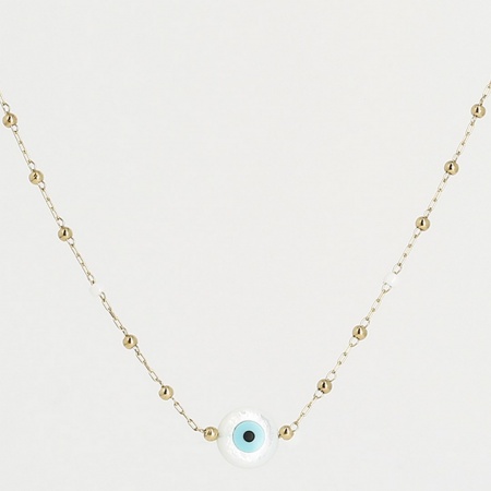 COLLIER Bodrum ACIER DORE 38+5cm