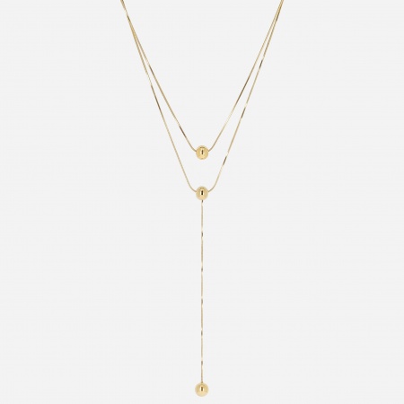 COLLIER-Cisco-ACIER DORE-36+38+5cm
