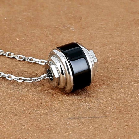 COLLIER Come ACIER Onyx noir