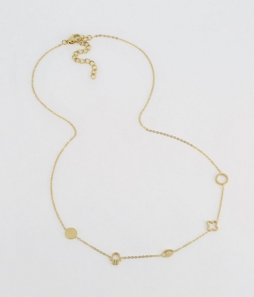COLLIER COURT-ACIER DORE-38+5cm