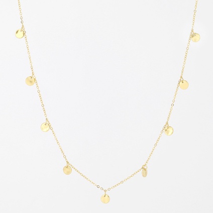 COLLIER COURT ACIER DORE 38+5cm