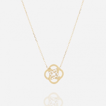 COLLIER-COURT-ACIER DORE-38+5cm