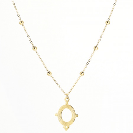 COLLIER COURT ACIER DORE UNI 38CM+5