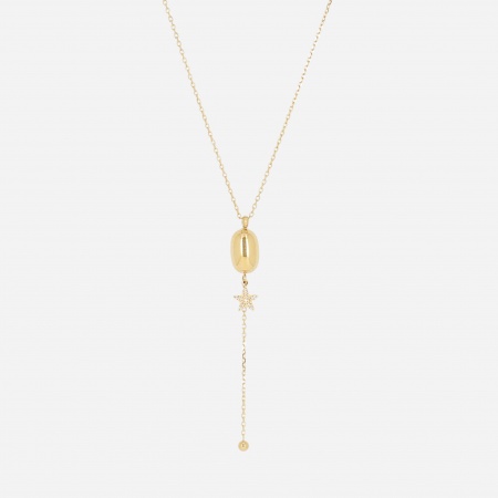 COLLIER-COURT-ACIER DORE-zirconium sertis