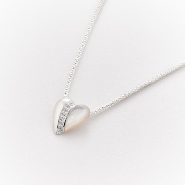 Collier en Argent Pendentif en forme de c�ur