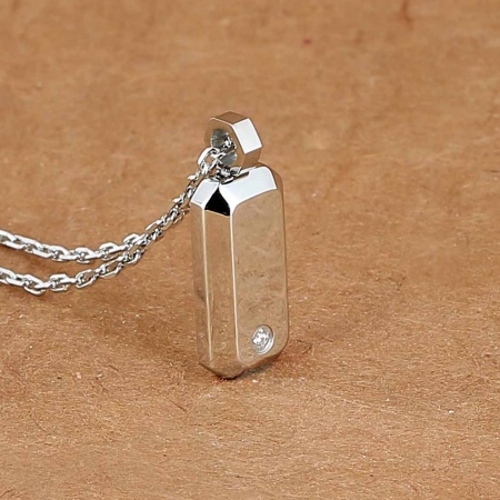 COLLIER Florian ACIER Diamant 0.01 carats